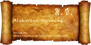 Miskovics Veronika névjegykártya