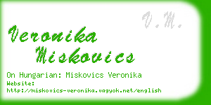 veronika miskovics business card